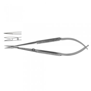 Micro Scissor Straight - Round Handle Stainless Steel, 15 cm - 6" Blade Size 10 mm